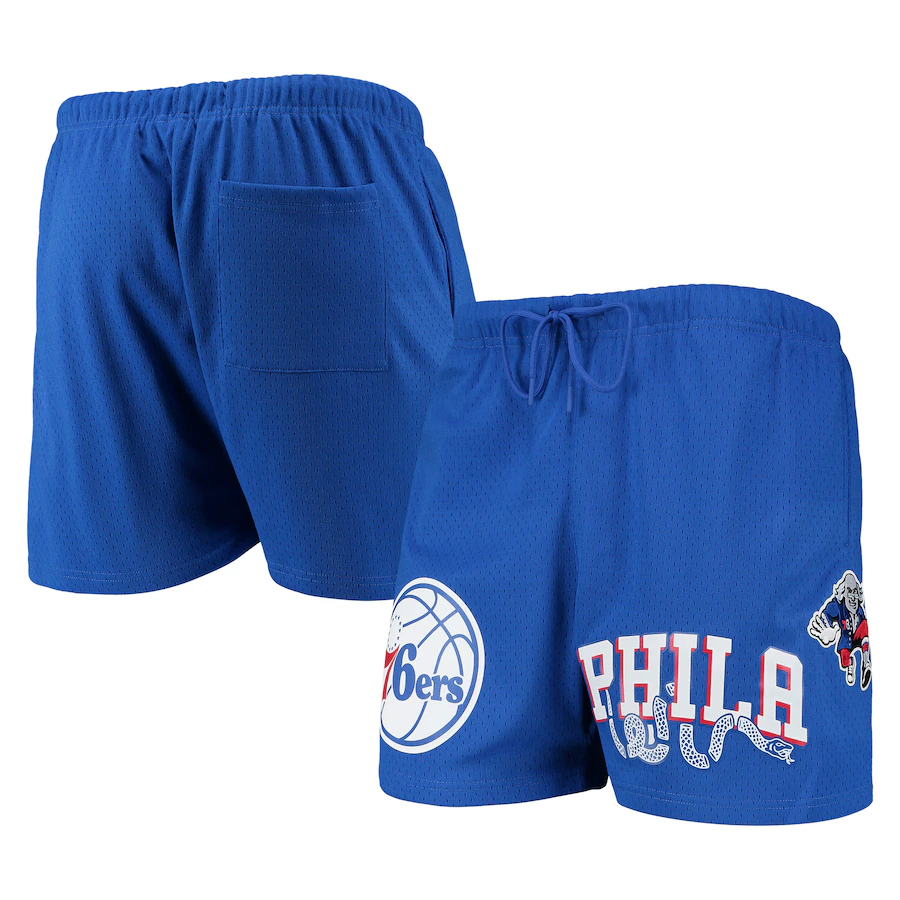 Men's Philadelphia 76ers Royal Chenille Shorts